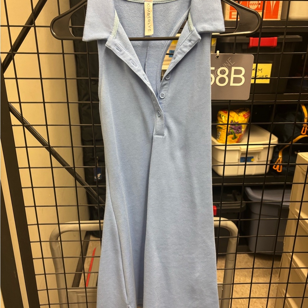 Blue Sleeveless Mini Dress